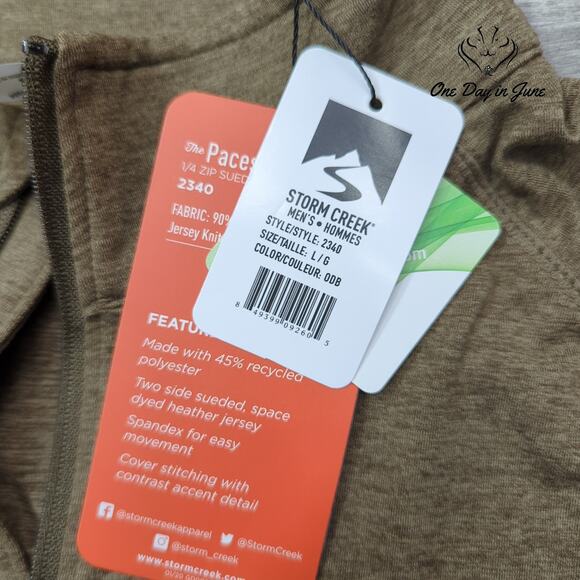 Storm Creek Half Zip Pull Over Sweatshirt Size L - Picture 2 of 5